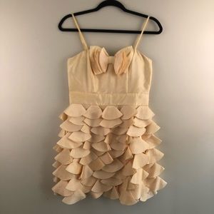 Peach Tulip Ruffled Mini Dress